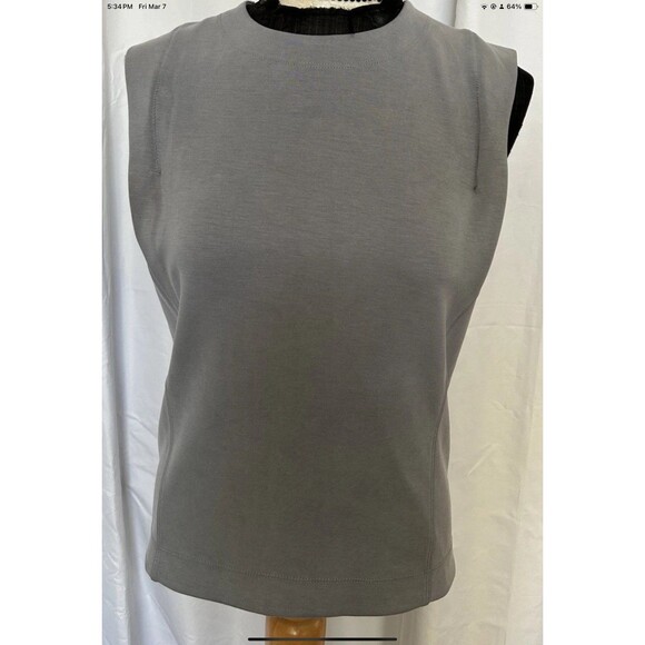 Athleta Woman’s XXS Sleeveless Square Shoulder Gray Blouse Soft Polyester Blend - Picture 1 of 7
